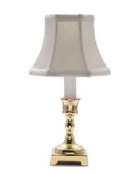 Square Base Candlestick Lamp-White